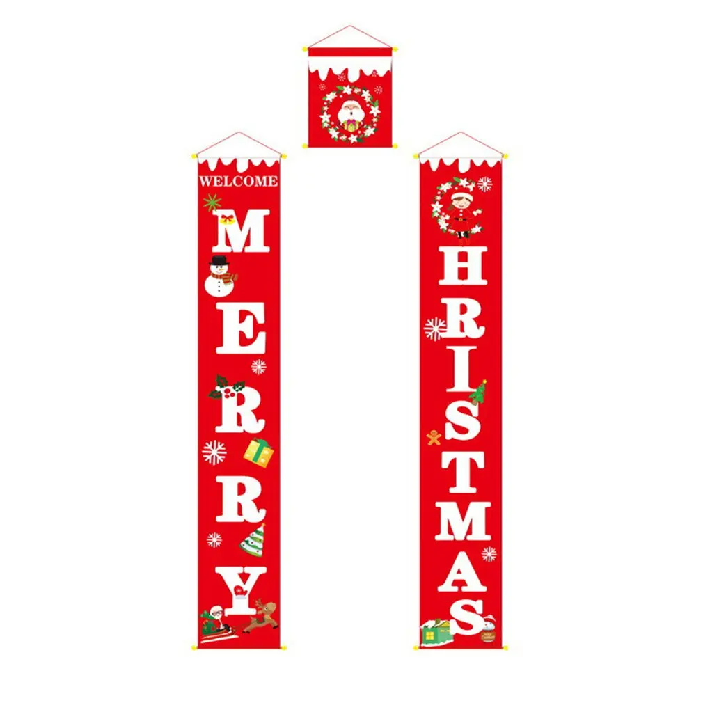 

Christmas Decorations 2021 Door Couplet Waterproof Durable Banner Decoration Christmas Hanging Flag Banner New Year 2021
