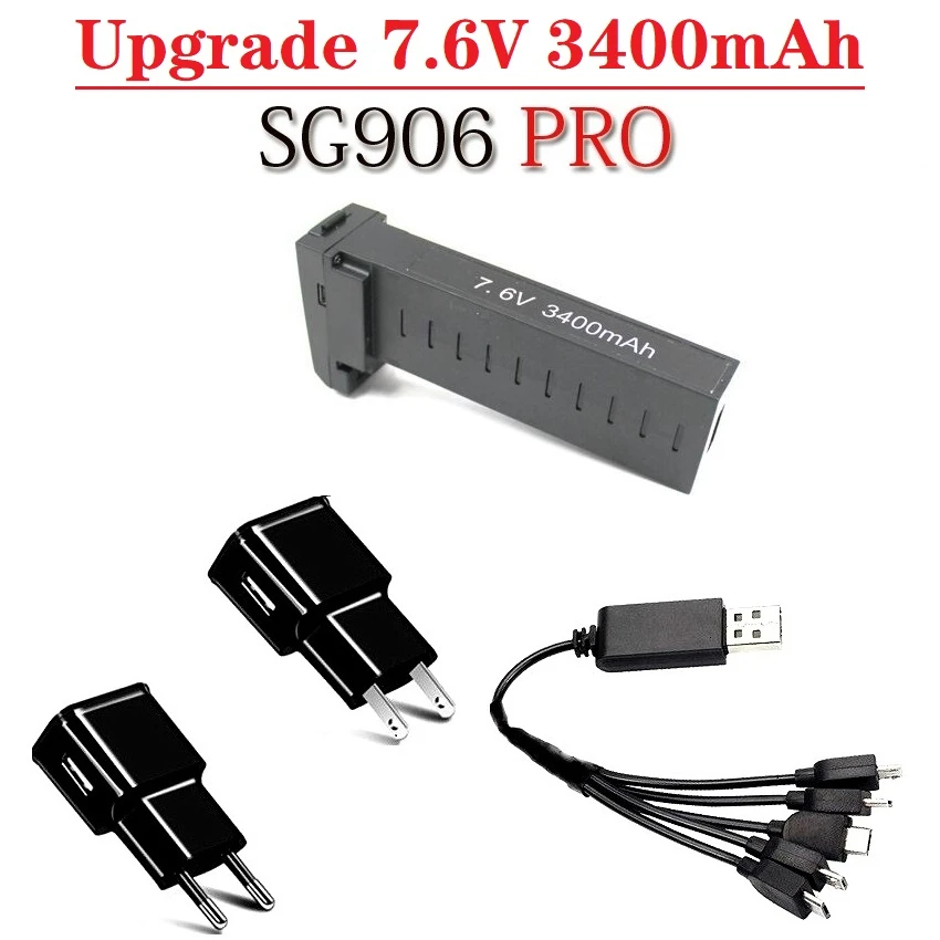Аккумулятор и зарядное устройство для дрона SG906 PRO/X193 PRO/X7 PRO 7 6 В 3400