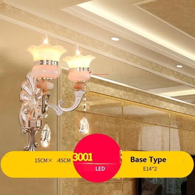Coiffeuse Avec Miroir Badkamer Verlichting Lampara De Aplique Luz Pared Crystal аппликация Murale светильник Настенный светильник для спальни