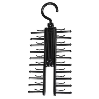 

20 Rows Removable Tie Clip Storage Rack Belt Scarves Home Finishing Storage Save Hanging Hanger Space Organizer For Closet A4E1