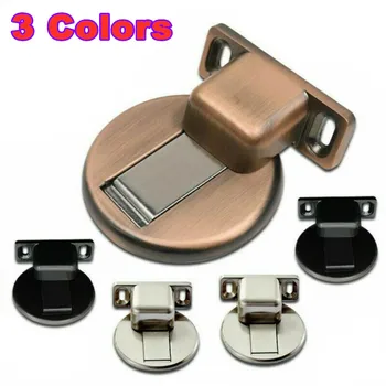 

Magnetic Suction Door Stops Powerful Invisible Anti-Collision Punch Stainless Steel Practical Floor Doors Suction