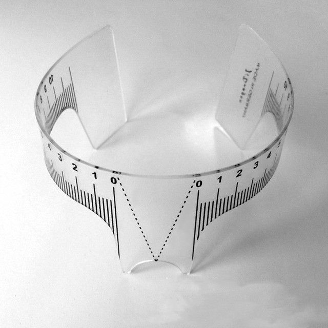 Reusable Eyebrow Ruler Microblading Semi Permanent Eye Brow Tattoo Position Ruler Guide Makeup Stencil MeasureTools makeup