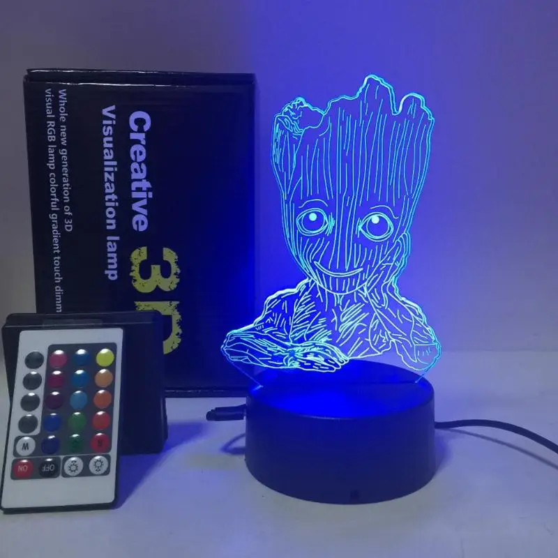 3D Дерево человек RGB красочный меняющийся ночной Светильник USB сенсорный прикроватный Настольный светильник светодиодный ночник украшение дома подарок на день рождения