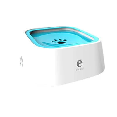 Синий dog bowl cat bowl three generations of floating water bowl pet floating water bowl cat dog drinking water bowl - Цвет: Синий