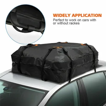 

112X84X44cm Waterproof Car Cargo Roof Bag Waterproof Rooftop Luggage Carrier Black Storage Travel Waterproof SUV Van for Cars