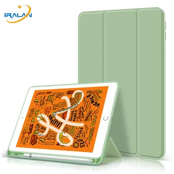 

For iPad 10.2 case With Pencil Holder for iPad 7th Gen 2019 Case TPU Soft Silicone Shell Full Protector Cover Auto Sleep/Wake up