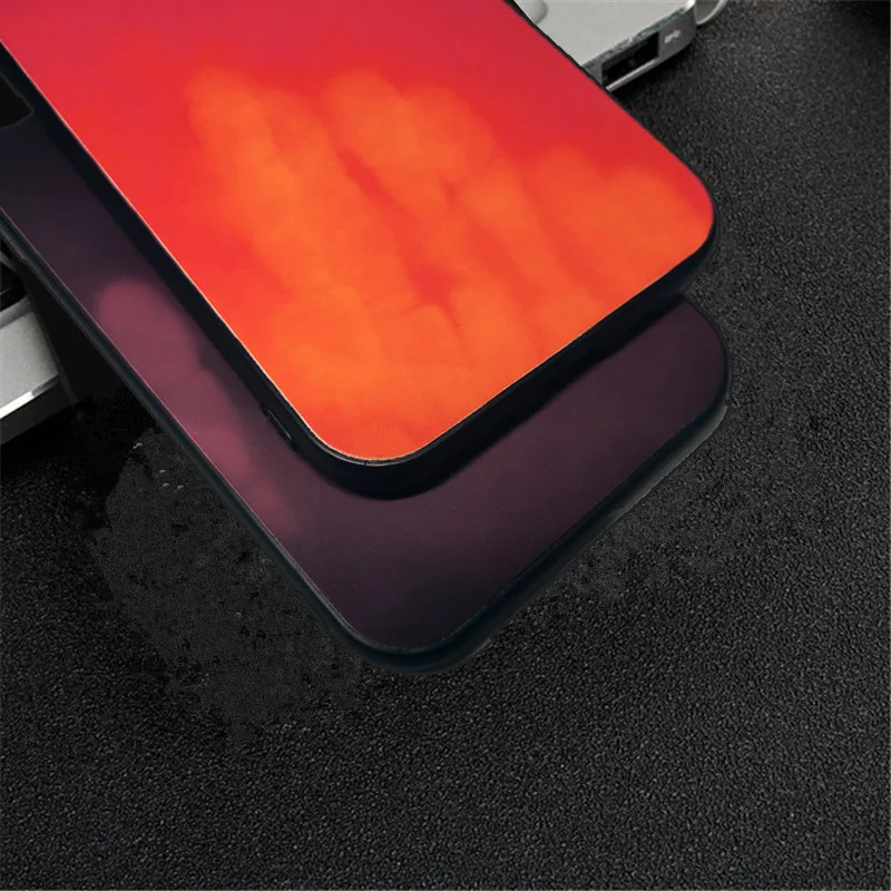 100 шт термочувствительный цвет изменить волшебный PU чехол для iPhone 11 Pro Max XS XR X 8 7 6 6S Plus 5 5S тепловой датчик крышка