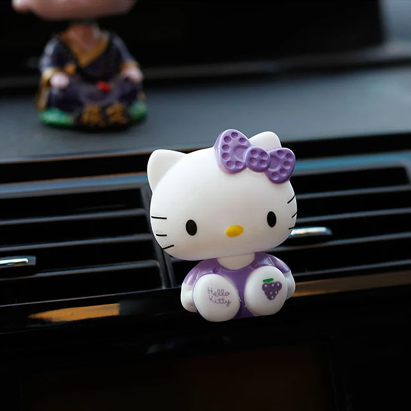 1 шт., милый автомобильный освежитель воздуха hallo kitty cat на выходе, ароматизатор, за исключением запаха, автомобильные аксессуары с орнаментом - Название цвета: STYLE - C