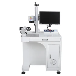 Machine de marquage laser à fibre 20 w, impression d'ampoule LED avec 8 stations de marquage rotatives 