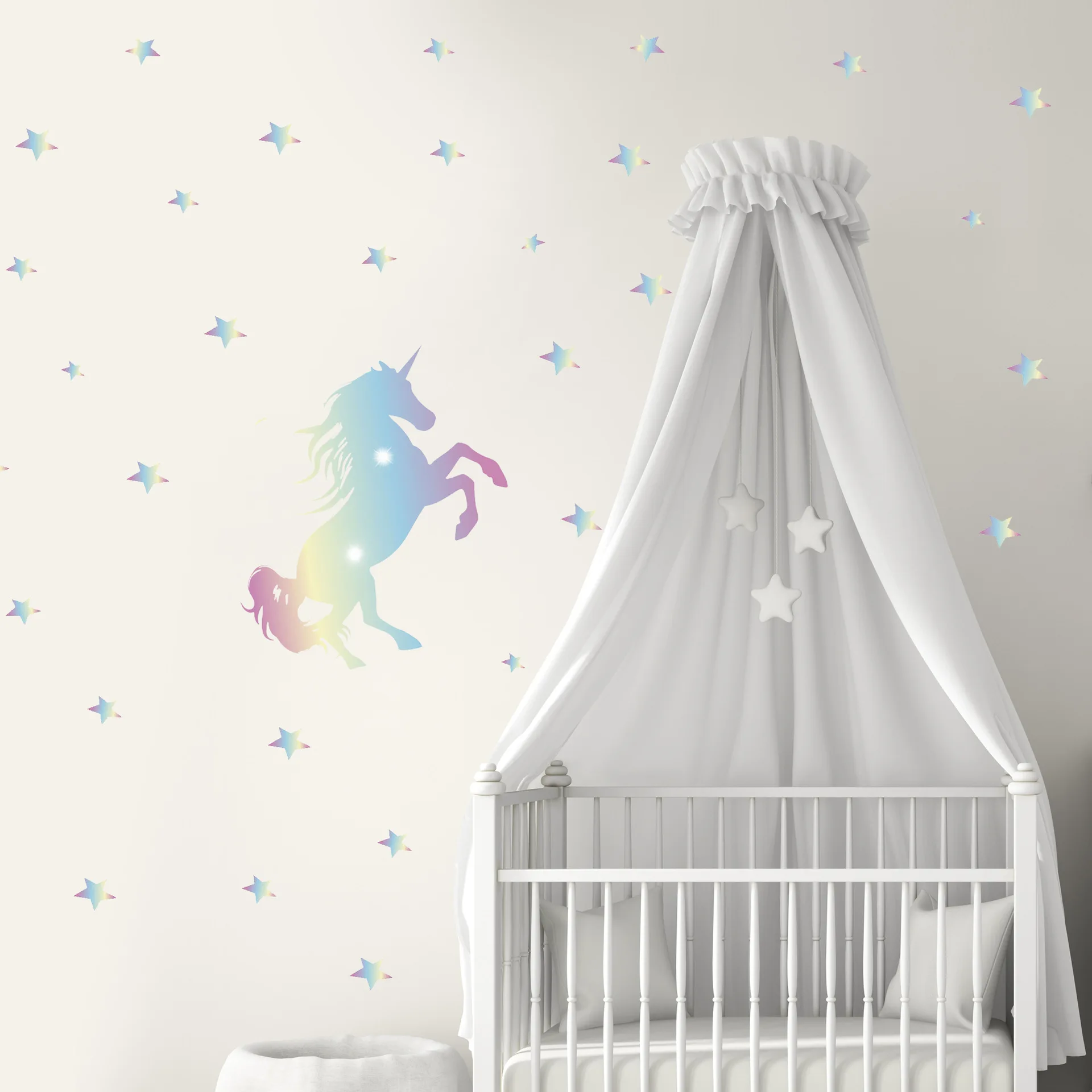 Aliexpress Amazon Cross Border EBay Креативный стиль Dreamy Star Единорог наклейки на стену