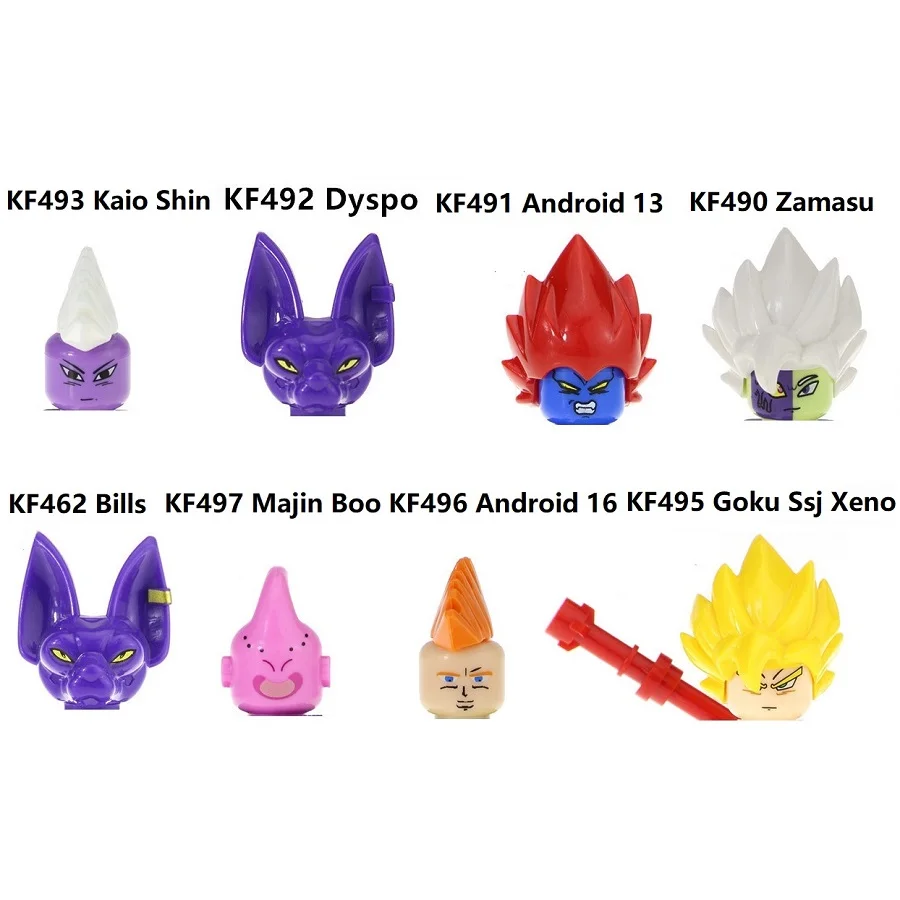 Мини-фигурка Dragon Ball Super Kaio Shin Dyspo Zamasu Bill Beerus Majin Boo Goku Ssj Xeno Android 13 16 блоков | Игрушки и