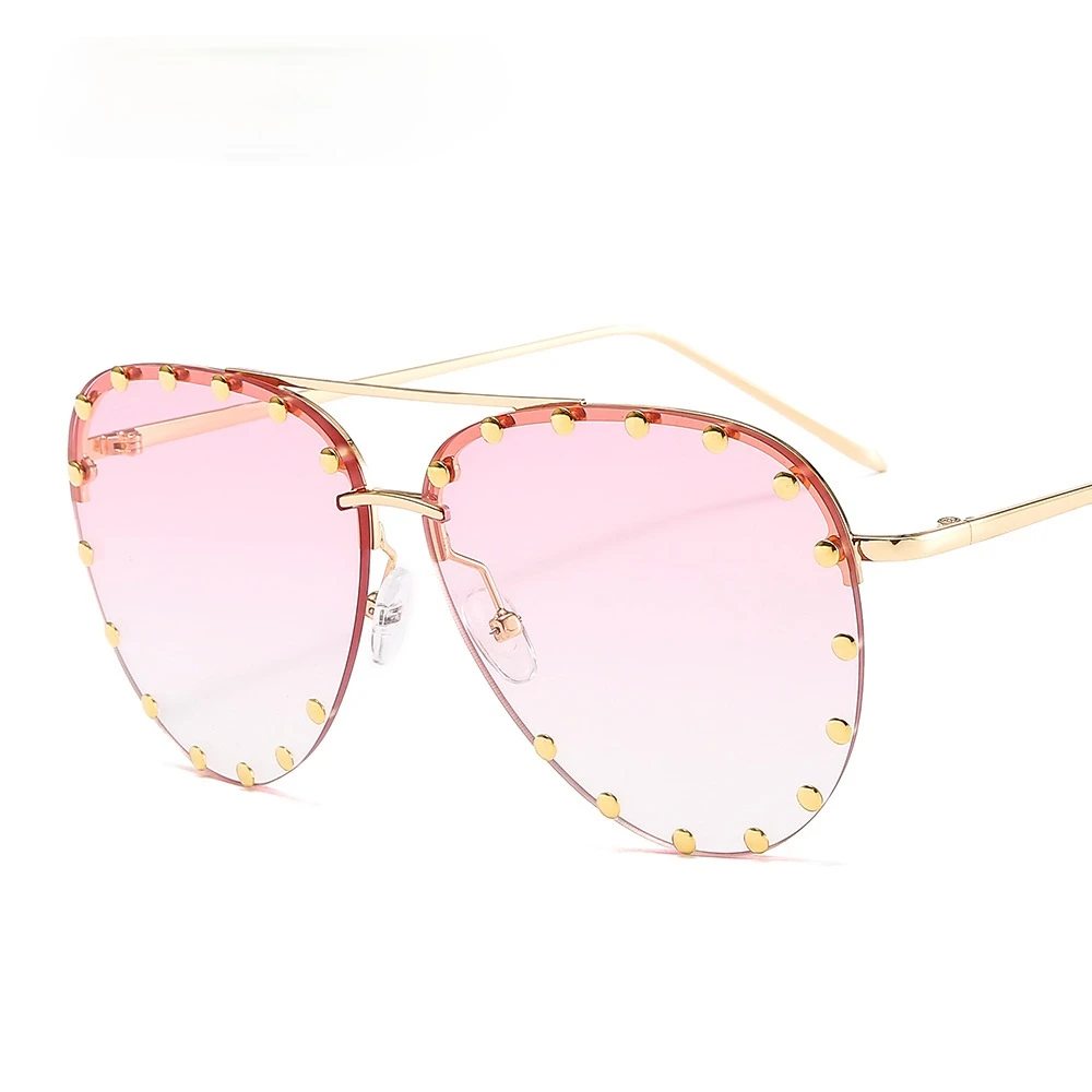 46423 Luxury Oversized Pilot Sunglasses Women Big Frame Sun Glasses Eyewear  UV400 Retro Brand Designer - AliExpress