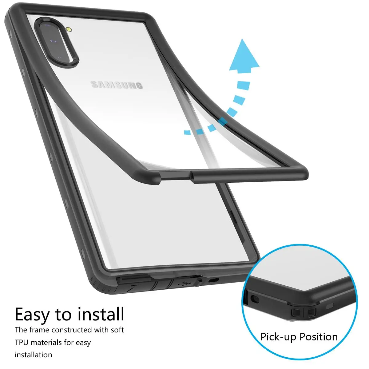 Для samsung Galaxy Note 10 Чехол IP68 Водонепроницаемый полная защита подводный противоударный чехол для samsung Note 10 Plus чехол прозрачный