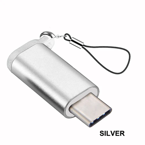 PHOMAX Micro USB к адаптеру type C 5 упаковок все микро-usb для устройств на аndroid разъем к type C для samsung S9 huawei для Xiaomi брелок адаптеры - Цвет: Silver