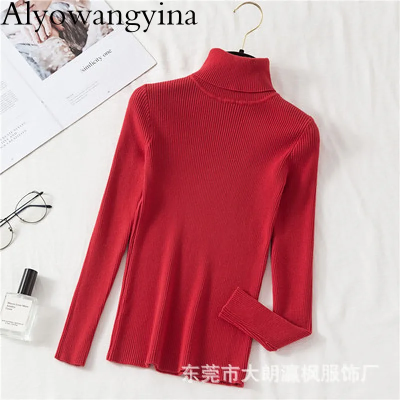 AlyowangyinaSweater Female Autumn Winter Cashmere Knitted Women Sweater And Pullover Female Tricot Jersey Jumper Pull A568