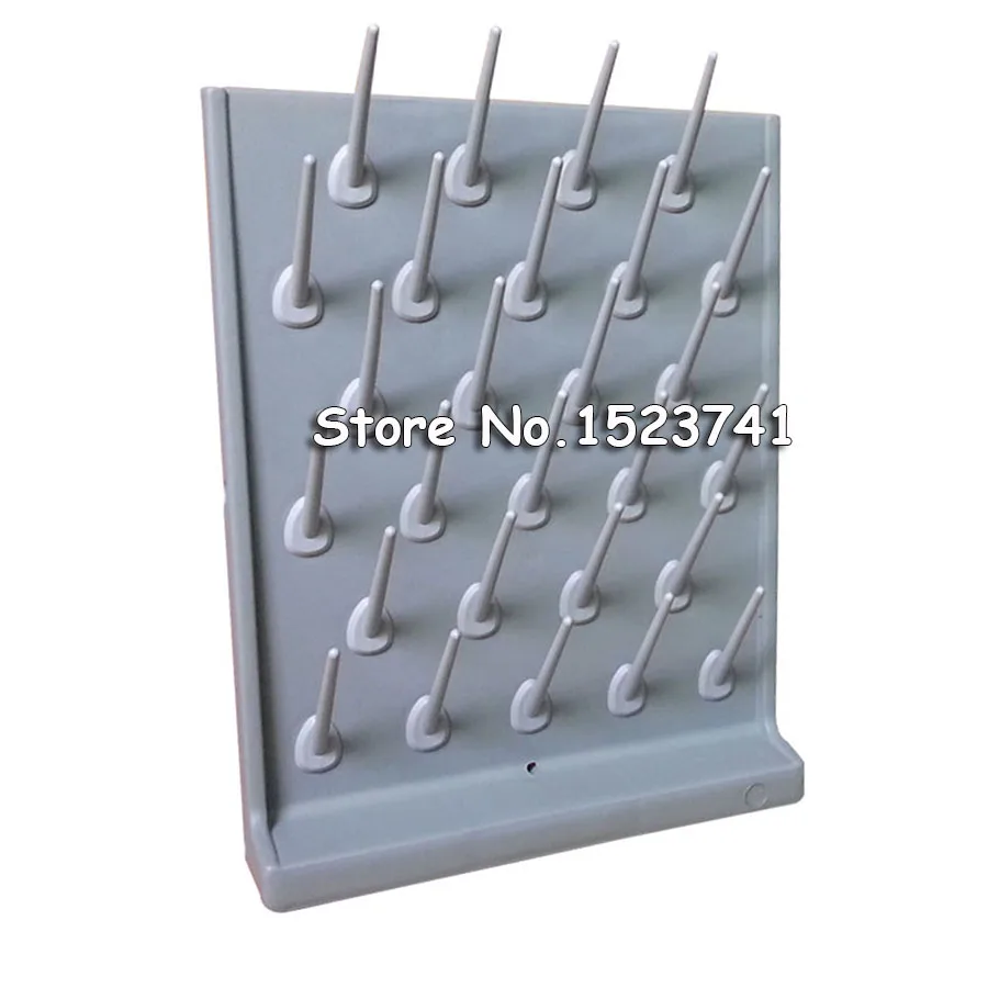 Drying Rack 27 Pegs Gray Lab Supply Pegboard Benchtop Wall-Mount Detachable Pegs Lab Drying Draining Rack Cleaning Equipment