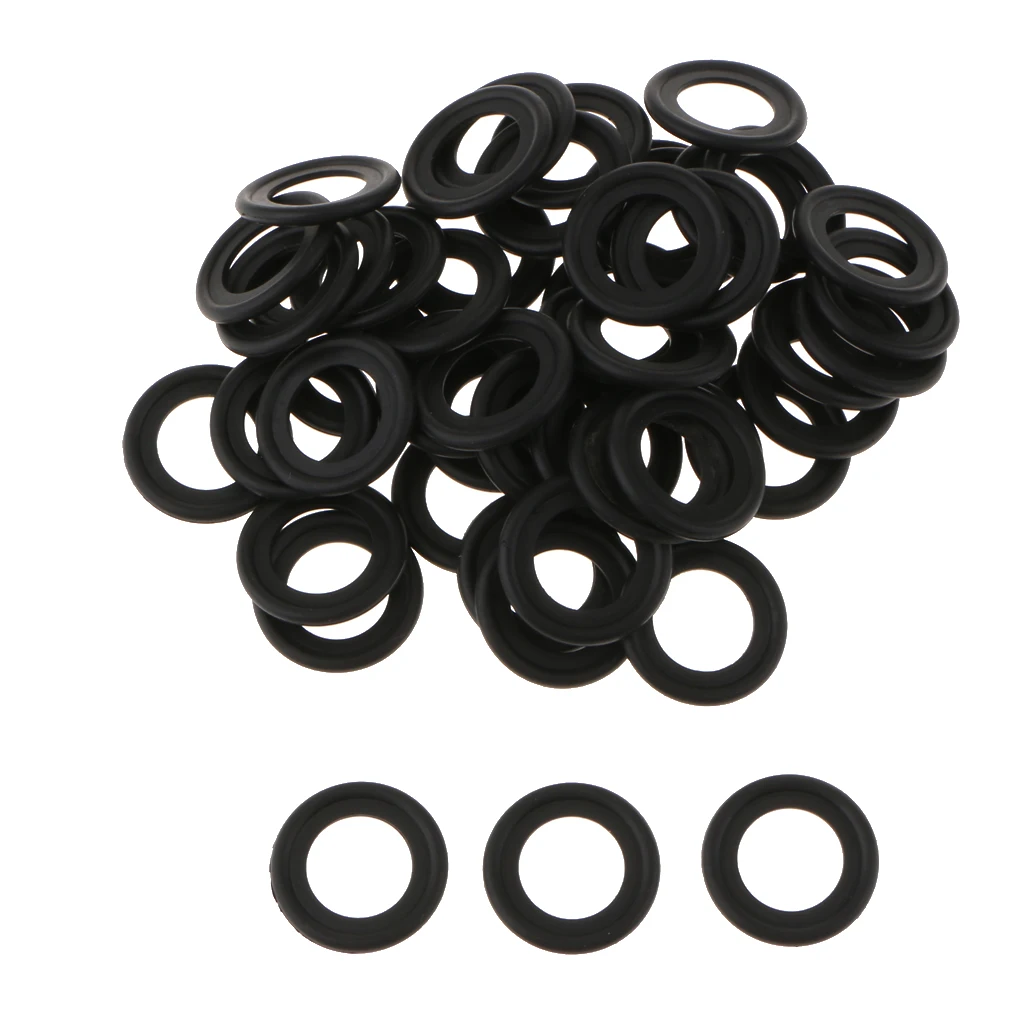 50Pcs/Set M14 Rubber Engine Oil Drain Plug Crush Gasket Washers Seals for Ford F5TZ-6734-BA