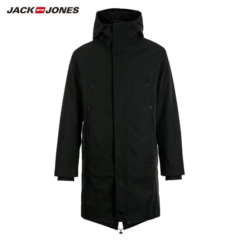 JackJones мужской съемный 3 в 1 с капюшоном парка пальто Мягкий длинный водонепроницаемый куртка 218309525