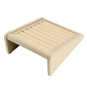 

Nature Styles Linen Jewellery Rings Display Rack Stand Holder Ring Necklace Pendant Show Tray Table Glass Cabinet