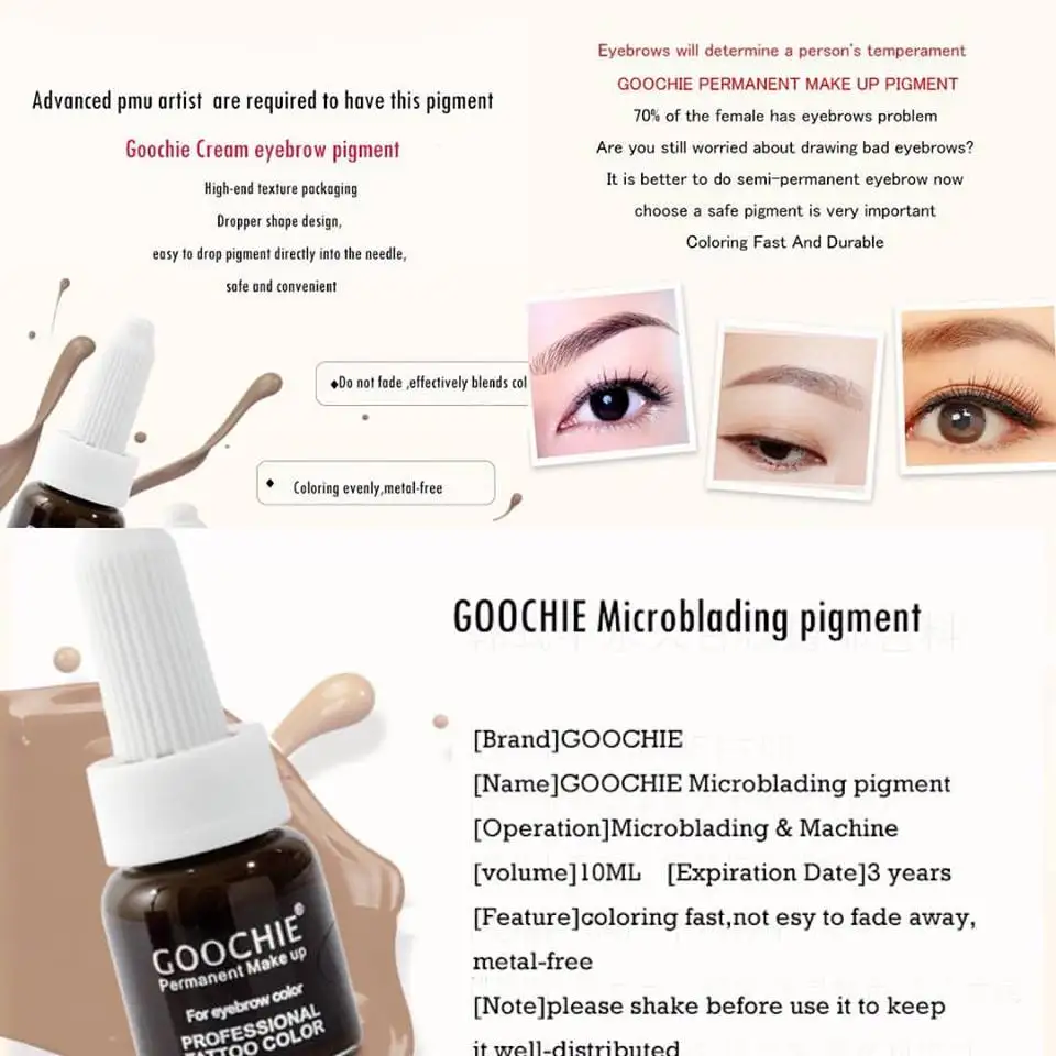 Goochie permanent makeup supplies pmu tattoo ink