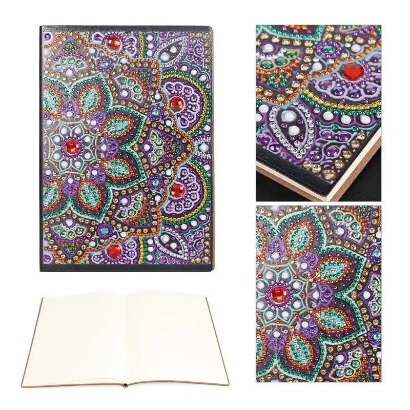 

Colorful DIY Diamond Painting 50 Pages Students A5 Sketchbook Notebook Drawing Book Diamond Cross Stitch Craft Gift Dropshipping