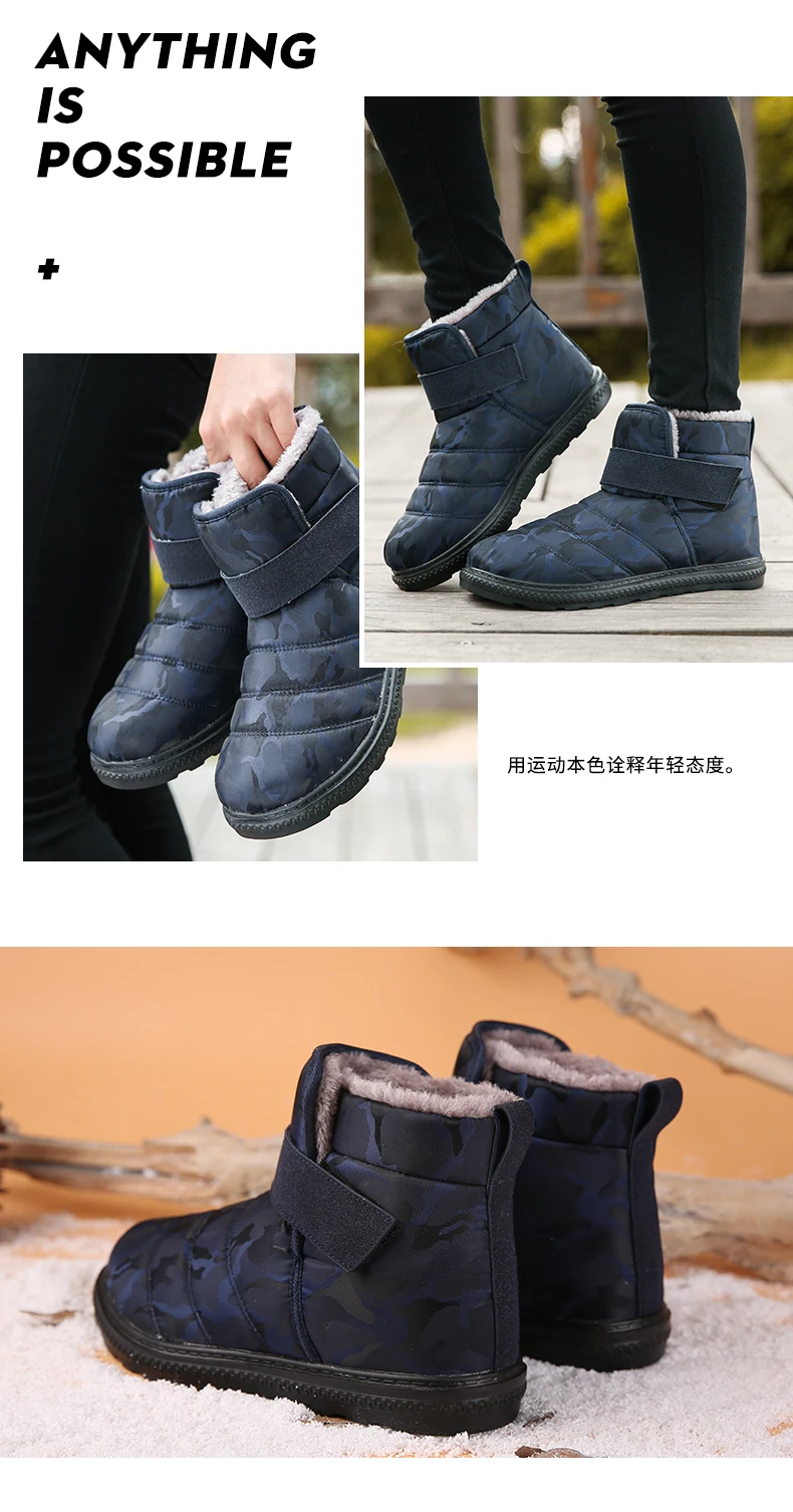 AODLEE Winter Men Shoes Boots Plush Fur Warm Ankle Boots for Men Footwear Waterproof Snow Boots Men Winter Shoes Botas Hombre