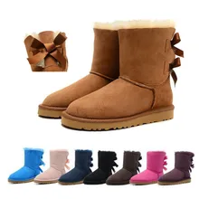 Ботинки в австралийском стиле; женская зимняя обувь из овечьей кожи; брендовые зимние ботинки; обувь из натуральной кожи в австралийском стиле; Mujer Botas; ботильоны; Femmes Bottes