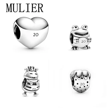 

MULIER 2020 New Limited Edition 20th Anni Versary Frog Strawberry Bee Love Commemorative Charm Suitable For Bracelet Diy Jewelry