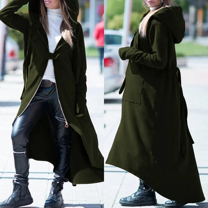

Stylish Irregular Coats 2019 ZANZEA Women's Jackets Hooded Long Sleeve Outwear Female Button Overcoat Oversized Top Woman Parka