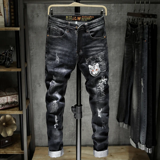 Mens Embroidered Pants, Critter Pants