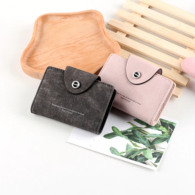 

2019 New Products Korean-style Cool Small Wallet Women's Multi Card Bit Organ Mini Simple Women's Card Holder Card Clamp