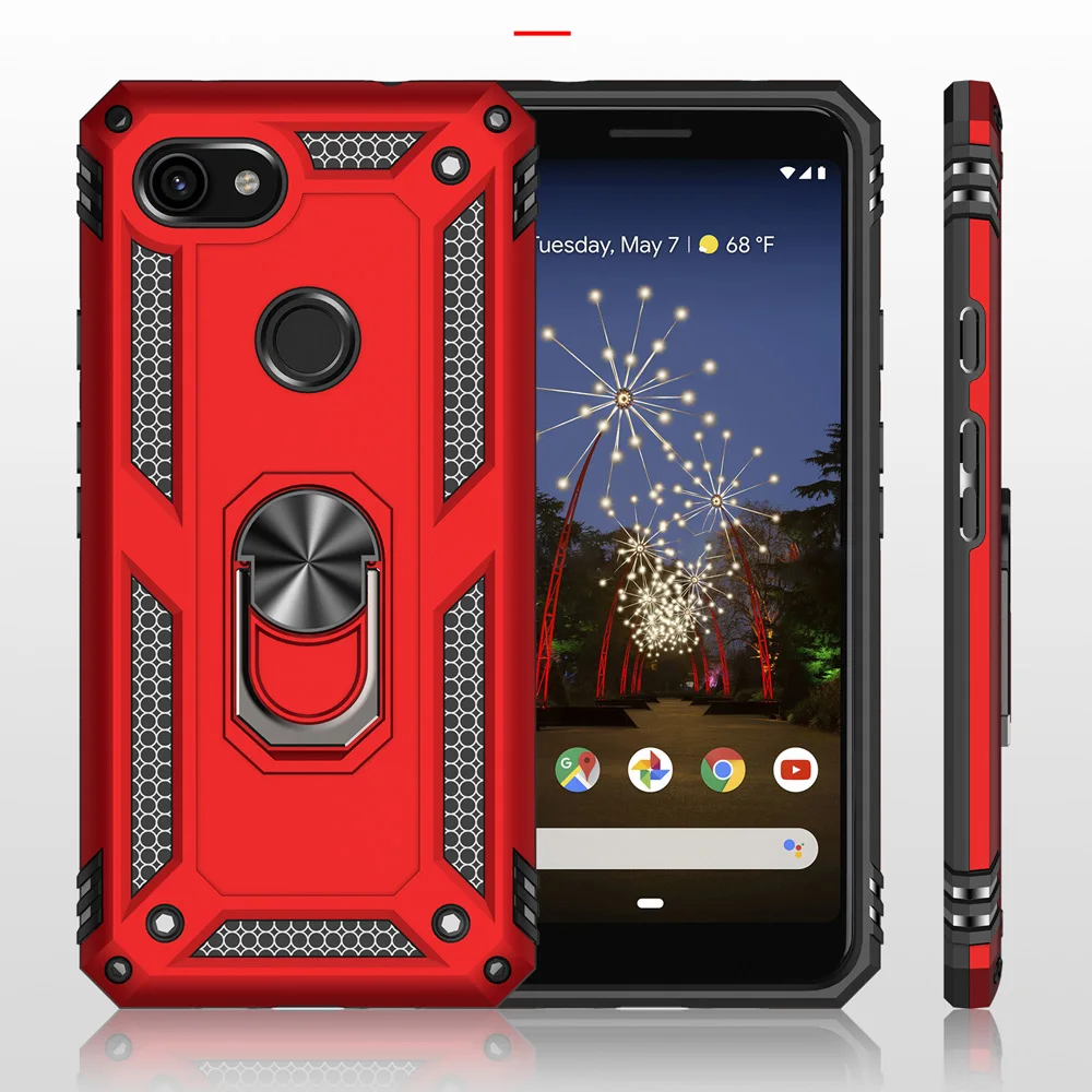 Для Googole Pixel 3a/3a XL двухслойный чехол армейский бронированный адсорбционный