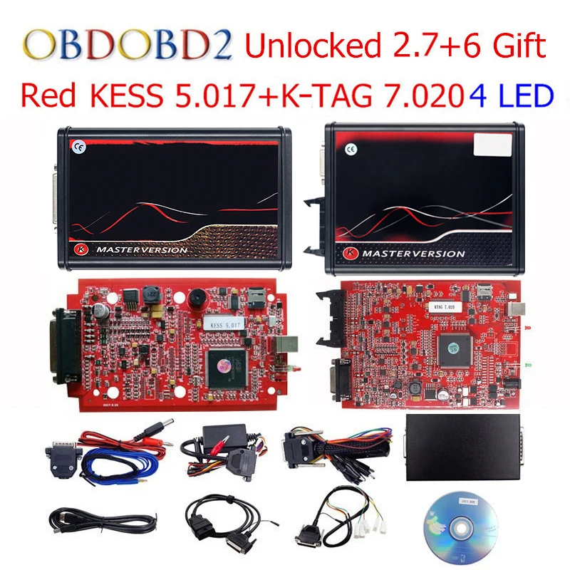 Онлайн V2.7 ЕС KESS V5.017 5 017 без маркер 4 светодиодных K TAG V7.020 рамка фонового режима