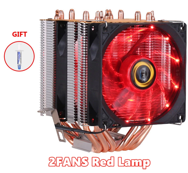6 тепловые трубки RGB Процессор кулер бесшумный PWM 4PIN 130W TDP для Intel 1150 1155 1156 1366 2011 X79 X99