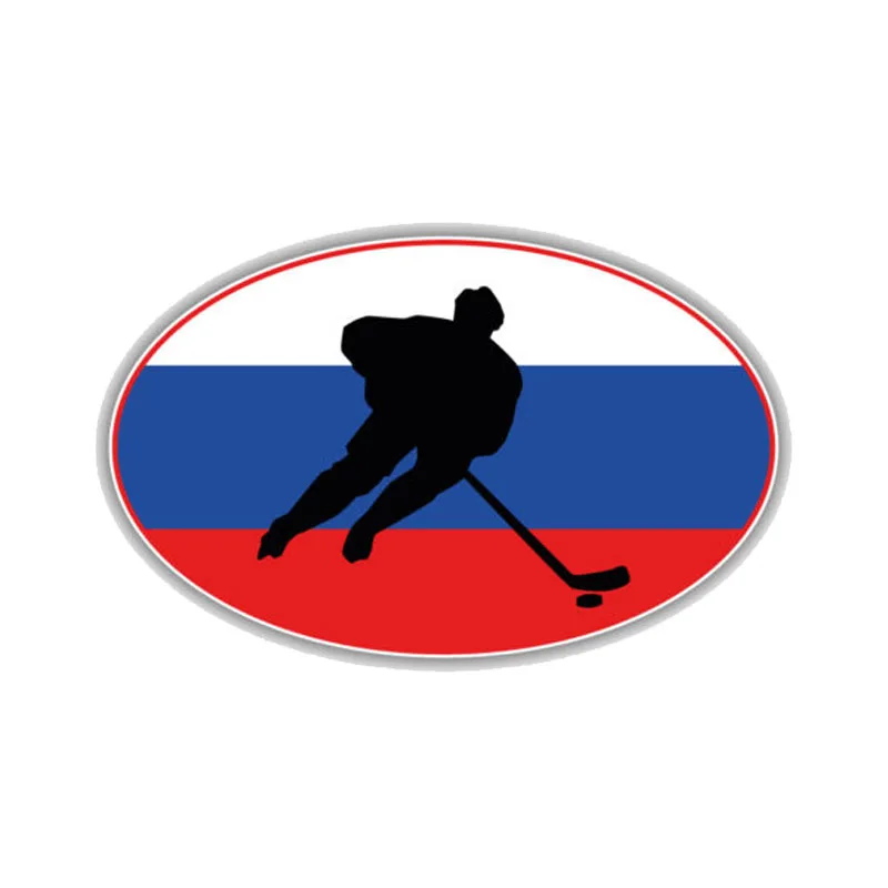 

Creative Car Sticker Russia Flag Hockey Label Decal Window Vinyl Reflective Cover Scratches Waterproof PVC 6.8cm X 11cm