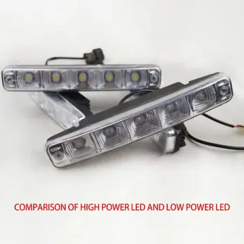 

2PCS 5W DRL LED Work 5Light 10-30V 5W 12V for Off Road Truck Bus Boat Fog Light Car Light Assembly ATV Daytime Running Light