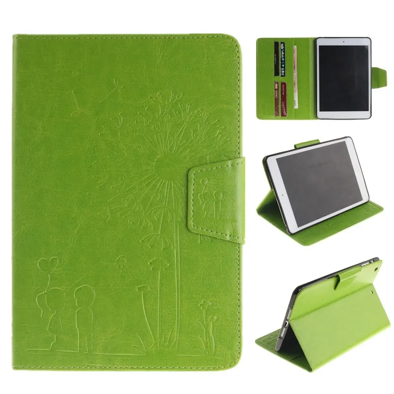 Retro Embossing Dandelion Lovers Case For Ipad Mini 2 Case for Ipad Mini For Ipad Mini 3 Mini 1 Magnet PU Leather Wallet Case (70)
