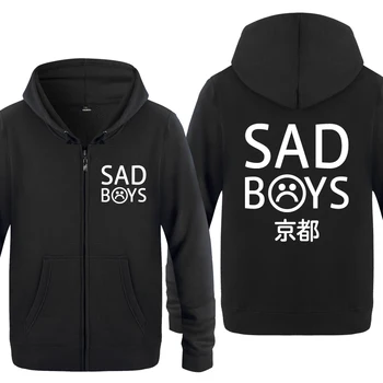 

UNKNOWN DEATH Sad Boys Yung Lean Music Hoodies Men 2018 Men's Fleece Zipper Cardigans Hooded Sweatshirts