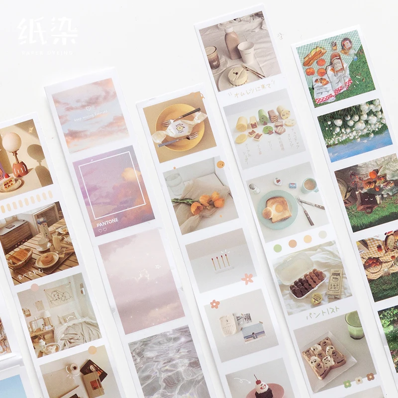 Vintage Masking Tape Photo Album Set PET Ins Nordic Style Waterproof Decorative Stickers Scrapbooking for Journal | Канцтовары для