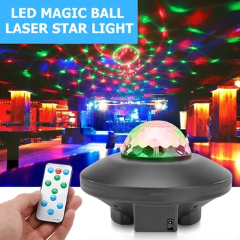 

Uplights Stage Lighting Effect Light LED Starry Sky Laser Light Sound Remote Control Music Stage Effect Night Lamp