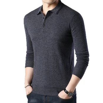 

2019 Autumn Winter Men's Sweater Men Turtleneck Solid Color Casual Sweater Male Slim Fit Brand Knitted Pullovers Wool Pull Homme