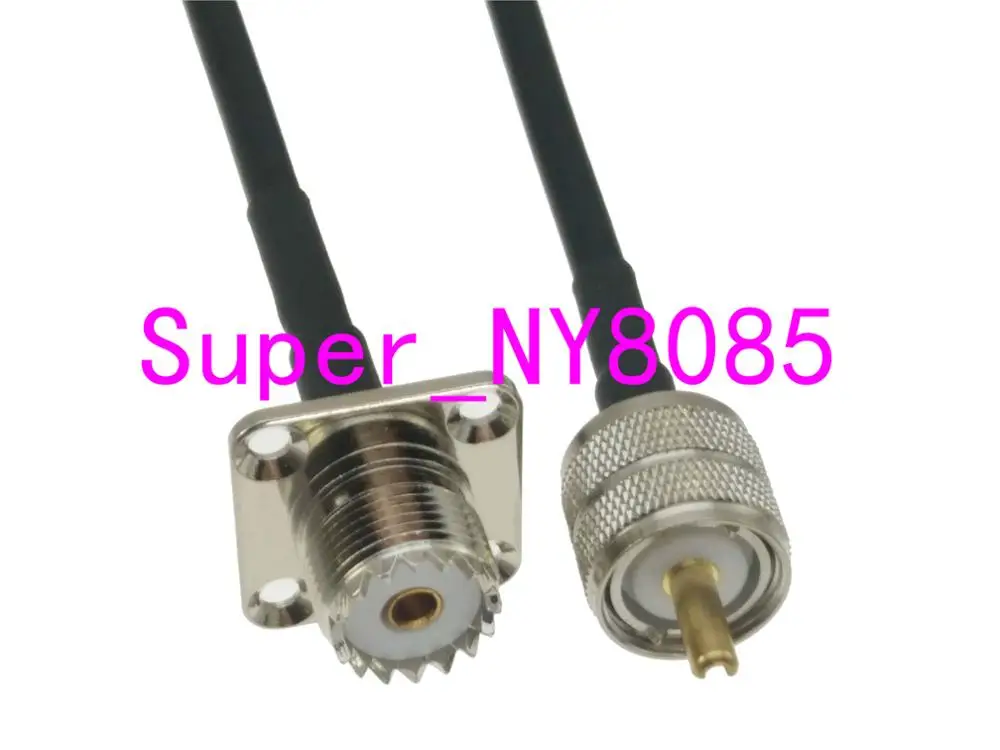 RG58 кабель UHF PL259 штекер для UHF SO239 гнездо фланец косичка перемычка РЧ коаксиальный 4 дюйма~ 20 м