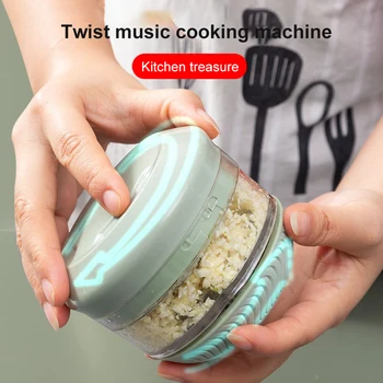 

Manual Garlic Chopper Crusher Press Mini Food Cutter Mincer Mixer Blender for Fruit Vegetables Meat Kitchen Tool