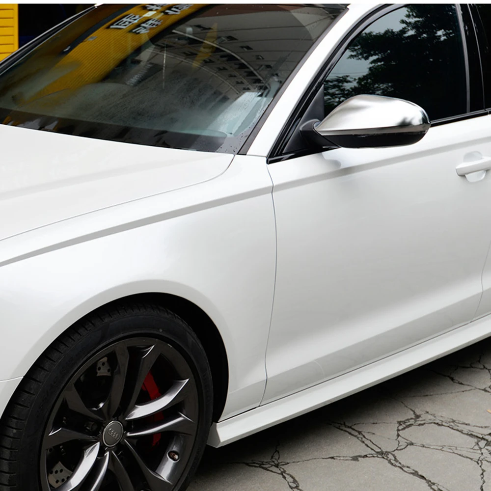 BODENLA Rearview Mirror Case Full Chrome Matt Finish Door Wing Mirror Cover Cap Shell Housing For Audi A6 C7