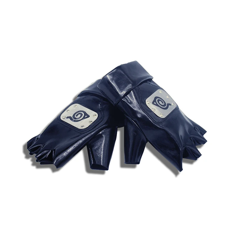 Ninja Anime Cosplay Adults Gloves Black Polyester Kakashi Role Play Performance Half Finger Gloves Animation Peripheral Prop Cartoon Gloves Cosplay Gloves