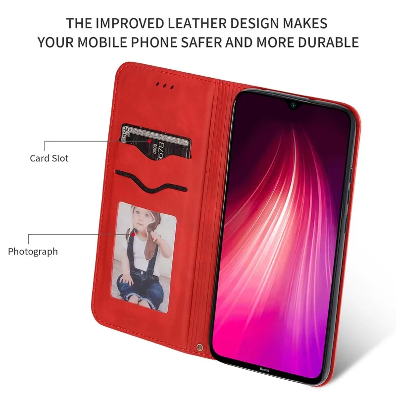 Роскошный кожаный чехол-книжка для Xiaomi Redmi Note 8 7 6 Pro, чехол-кошелек s для Xiaomi Redmi K20 Pro 8A 8 7A, магнитный чехол для телефона