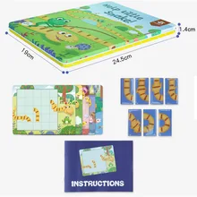 Puzzle magnétique de luxe avec boîte en fer, 30 jeux de voyage, jouets pour enfants