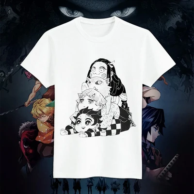 Демон Slayer: Kimetsu no Yaiba футболка Аниме Косплей Kamado Tanjirou футболка Повседневная Мужская и Женская топы футболки - Цвет: 09