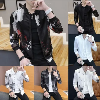 

Men Casual Mesh Jackets Coat Thin Jacket Hollow Out Sun Protection Tops Jacket