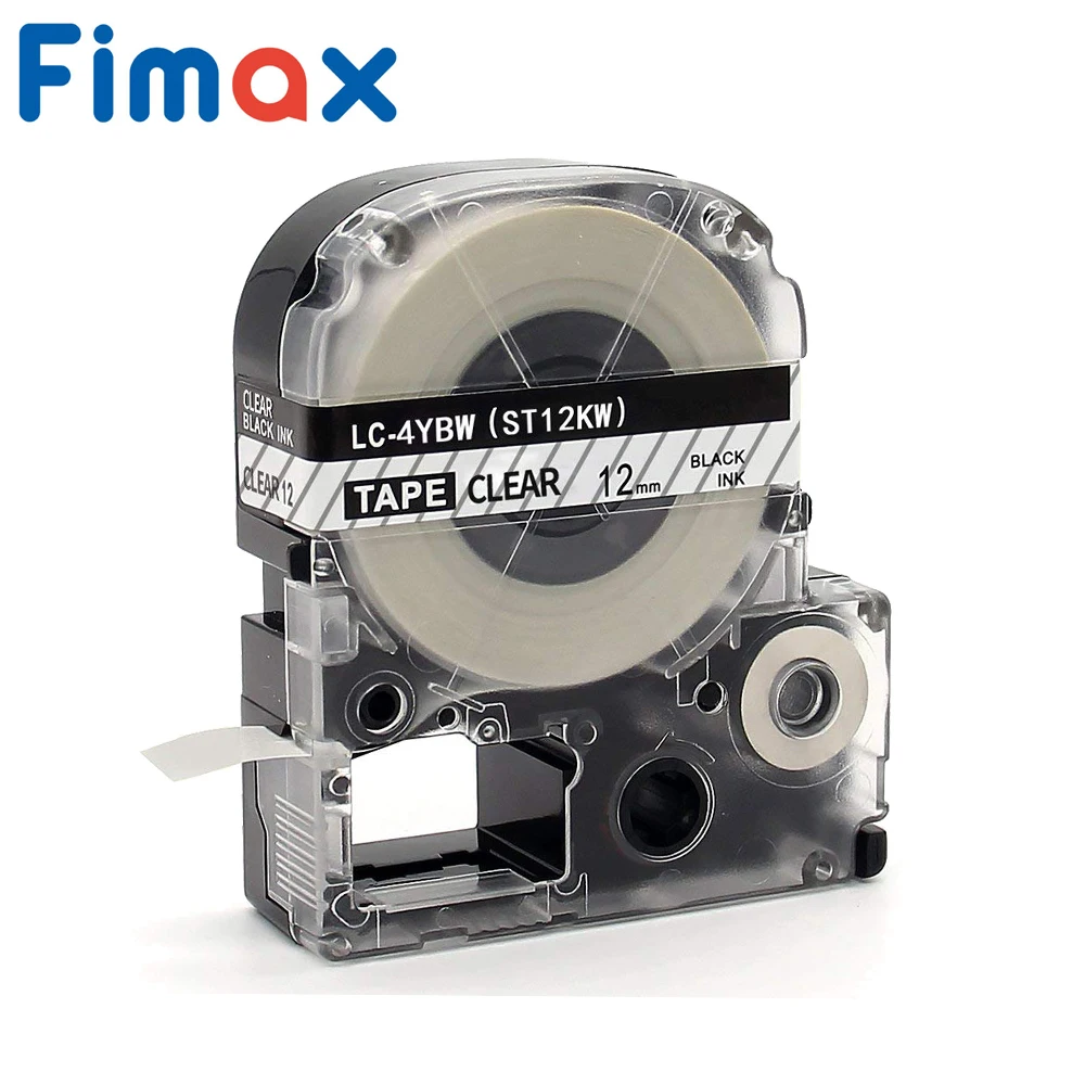 Fimax st12 кВт LC 4TBN черный на прозрачном 12 мм совместим с Epson Картридж Ленты для